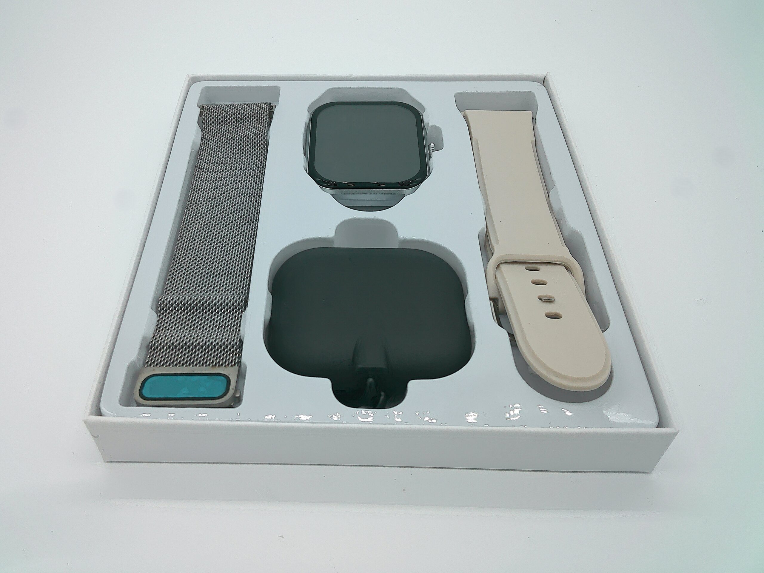 Smart Watch Bluetooth Waterproof Double Straps Silver* - Image 2